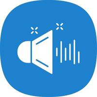 Sound Glyph Curve Icon vector