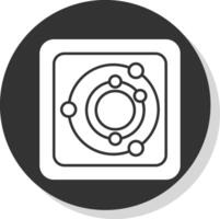 Radar Glyph Grey Circle Icon vector