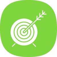 Target Glyph Curve Icon vector