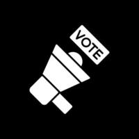 Campaign Glyph Inverted Icon vector