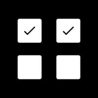 Check Box Glyph Inverted Icon vector