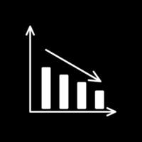 Bar Chart Glyph Inverted Icon vector