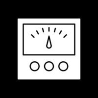 Voltage Indicator Glyph Inverted Icon vector