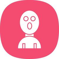 Balaclava Glyph Curve Icon vector