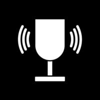 Tuning Fork Glyph Inverted Icon vector