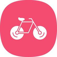 Bicycle Glyph Curve Icon vector