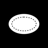 Oval Glyph Inverted Icon vector