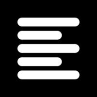 Horizontal Left Align Glyph Inverted Icon vector