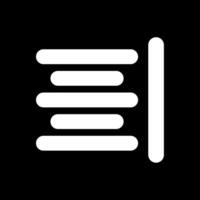 Horizontal Align Glyph Inverted Icon vector