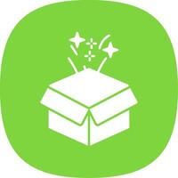Box Glyph Curve Icon vector