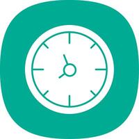 Time Glyph Curve Icon vector