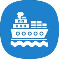 Shipping Glyph Curve Icon vector