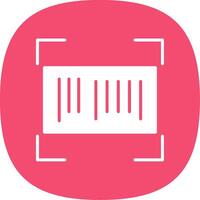 Barcode Glyph Curve Icon vector