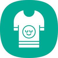 Shirt Design Glyph Curve Icon vector