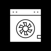 Cooler Glyph Inverted Icon vector