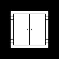 Door Glyph Inverted Icon vector
