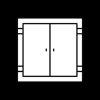 Door Glyph Inverted Icon vector