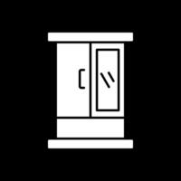 Cabinet Glyph Inverted Icon vector