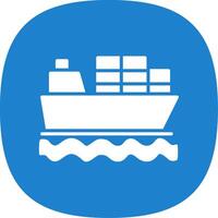 Shipment Glyph Curve Icon vector