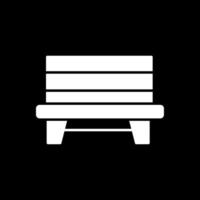 Bench Glyph Inverted Icon vector