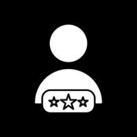 Customer Review Glyph Inverted Icon vector