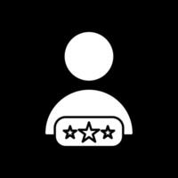 Customer Review Glyph Inverted Icon vector