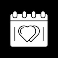 Wedding Day Glyph Inverted Icon vector