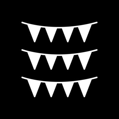 Bunting Glyph Inverted Icon