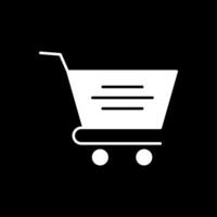 Cart Glyph Inverted Icon vector