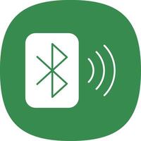 Bluetooth Glyph Curve Icon vector