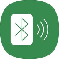 Bluetooth Glyph Curve Icon vector