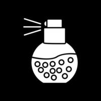 icono de glifo de perfume invertido vector