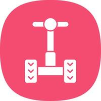 Segway Glyph Curve Icon vector