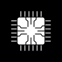 Chip Glyph Inverted Icon vector
