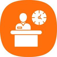 Break Glyph Curve Icon vector