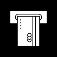 Insert Card Glyph Inverted Icon vector