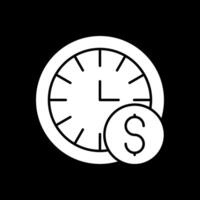 Time is Money Glyph Inverted Icon vector