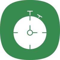 Chronometer Glyph Curve Icon vector