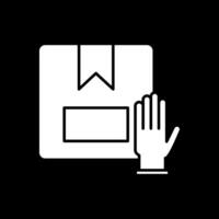 Hold Glyph Inverted Icon vector