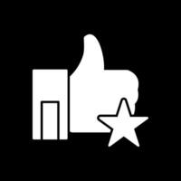 Star Glyph Inverted Icon vector