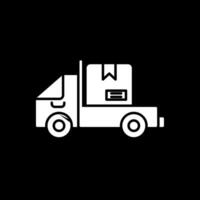 Shipped Glyph Inverted Icon vector