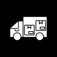 Express Delivery Glyph Inverted Icon vector