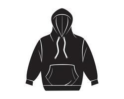 hoodie silhouette icon graphic logo design vector