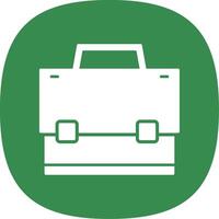 Suitcase Glyph Curve Icon vector