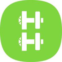 Cuff Links Glyph Curve Icon vector