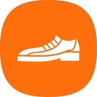 Formal Shoes Glyph Curve Icon vector