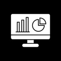 Dashboard Glyph Inverted Icon vector