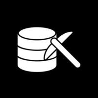 Data Mining Glyph Inverted Icon vector