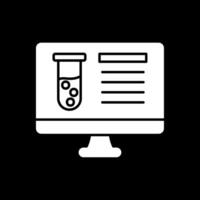 Computer Science Glyph Inverted Icon vector