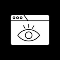 Visualization Glyph Inverted Icon vector